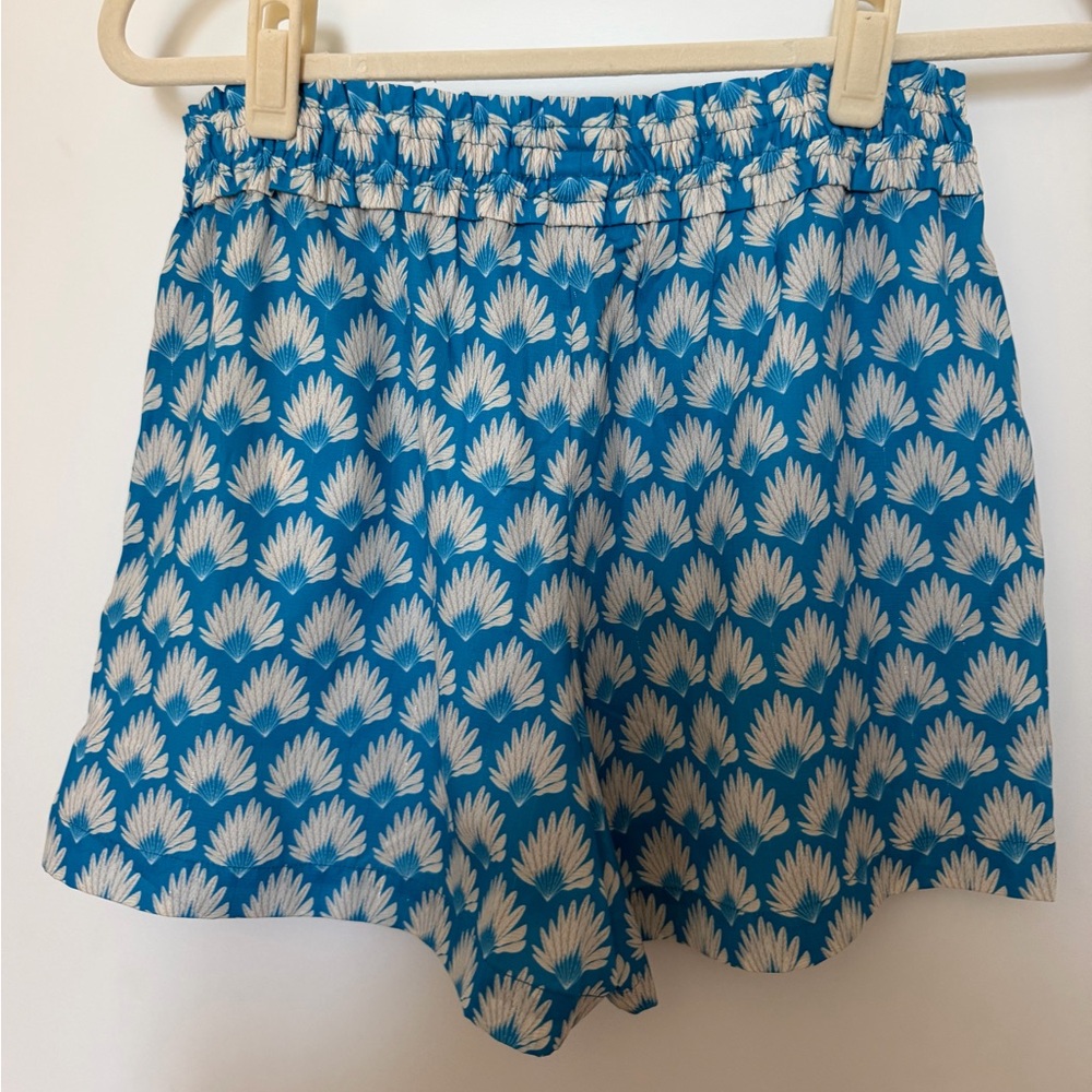 eesome Blue High-Waist Printed Women's Shorts